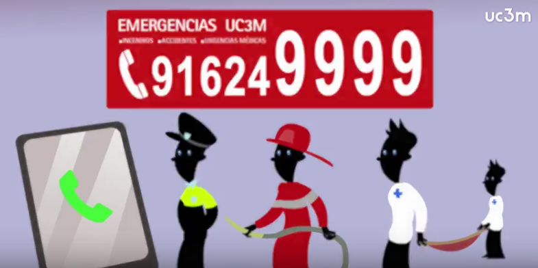Evacuation in case of emergency. Classrooms, offices and other facilities in the university.