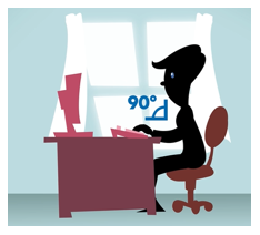 How to sit properly in the workplace.